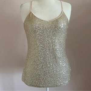 Express Shimmering Gold Sequin Camisole